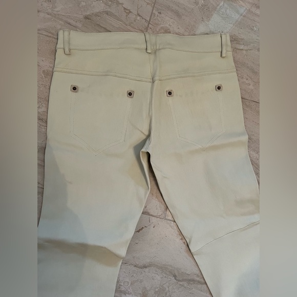 Isabel Marant Cream Leather Pant with Gold Sequin - Picture 7 of 12